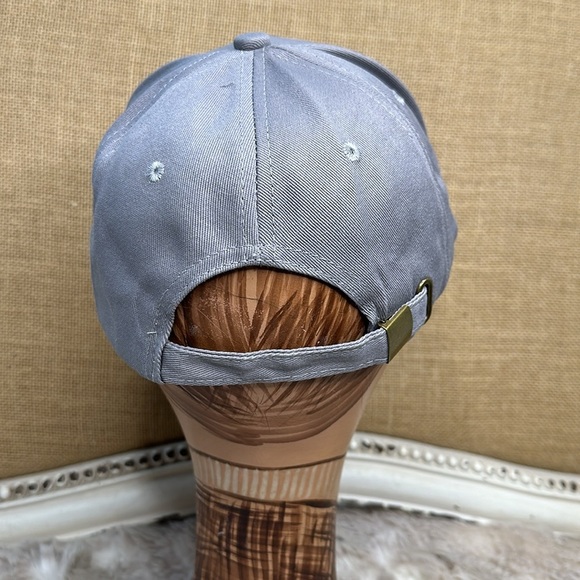 Tesla | Gray with White Embroidered Letters Hat with adjustable Strap - Picture 3 of 5